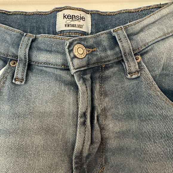 Kensie Blue Ripped Straight Leg Jeans 29 - Picture 6 of 10